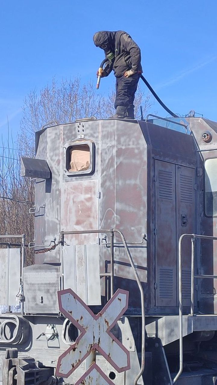 пескоструная обработка металла пескоструная обработка локомотива